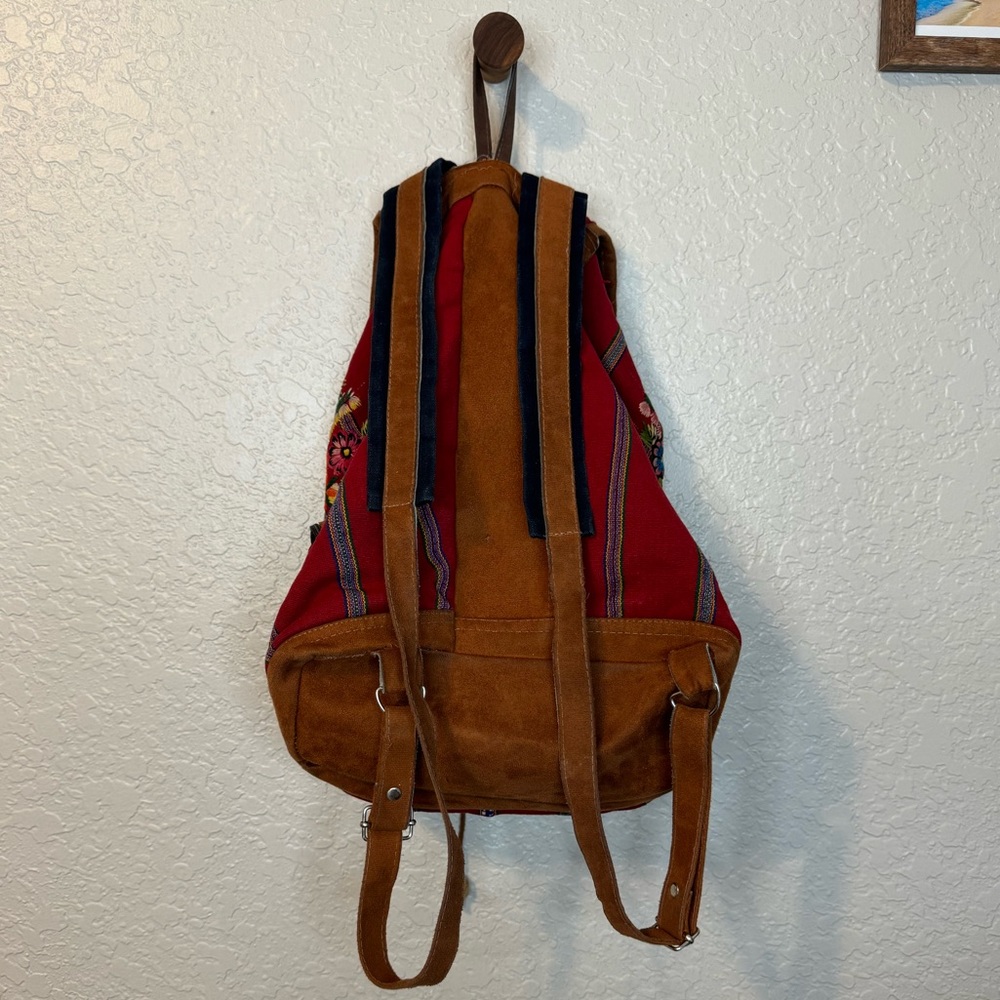 Beautiful Floral Embroidered Backpack - Picture 5 of 12